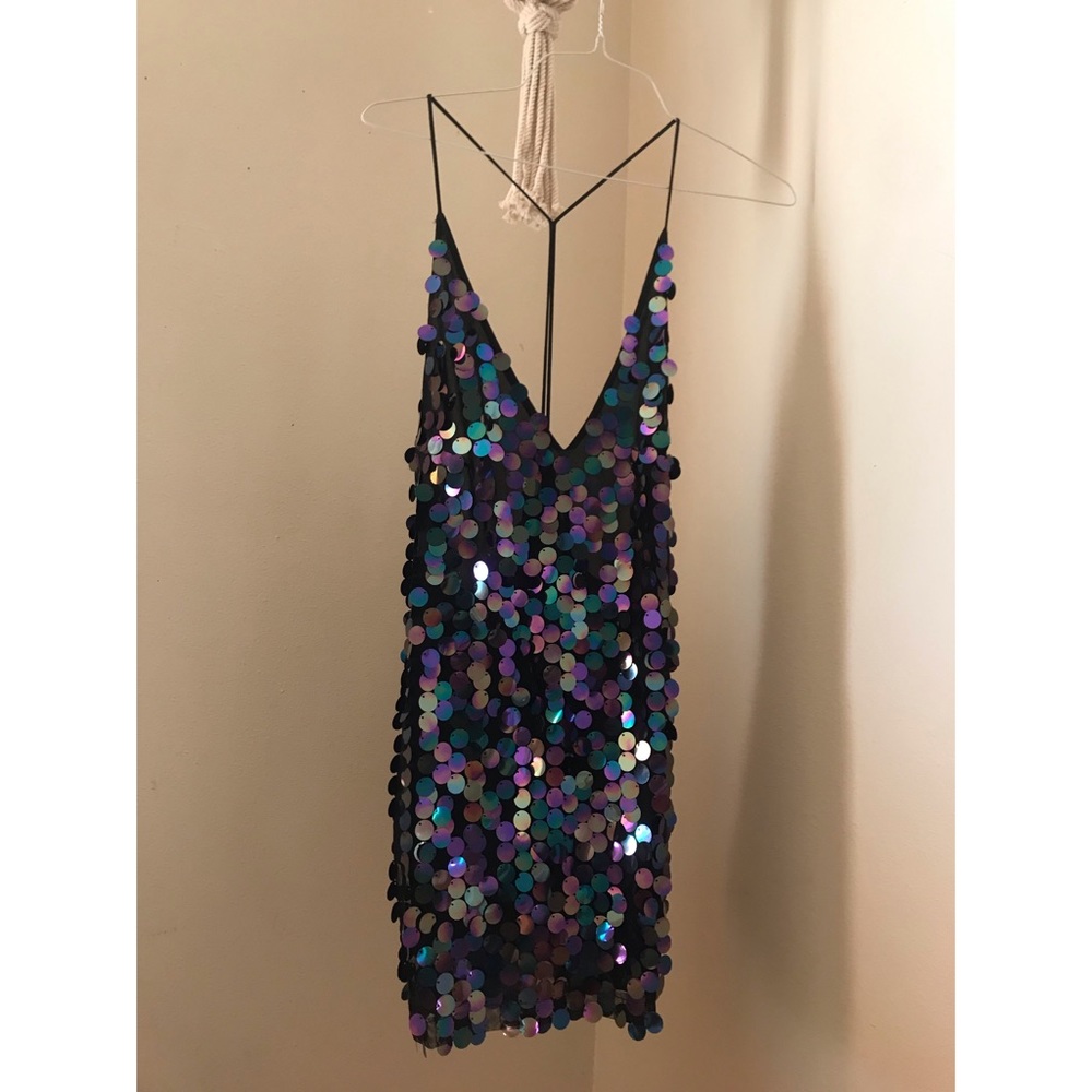 Sequined mini party dress